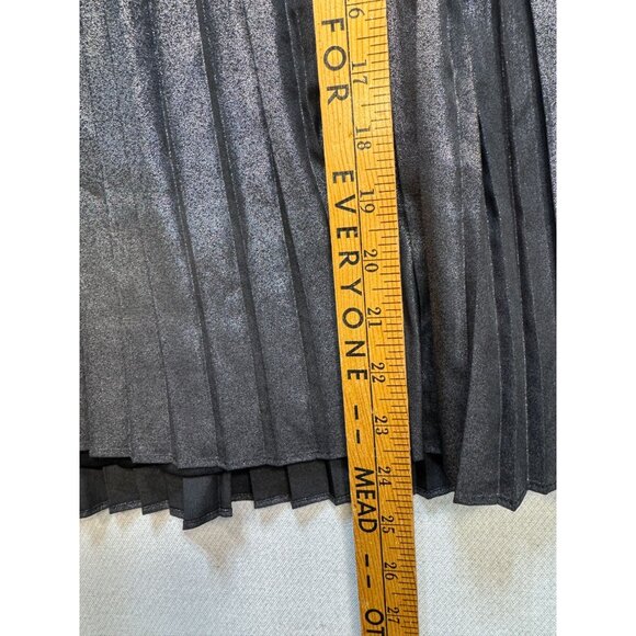 Express Womens Metallic Accordion Cami Tank Top Size XS Black Pleated Chic Party - Picture 4 of 8